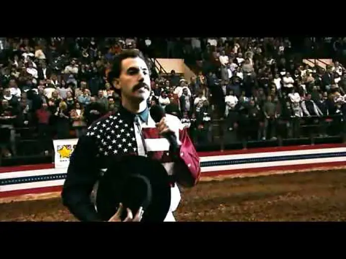 Wideo do filmu Borat. Podpatrzone w Ameryce, aby Kazachstan Rósł w Siłę, a Ludzie Żyli Dostatniej — Borat Trailer [German / Deutsch] - 3. November 2006