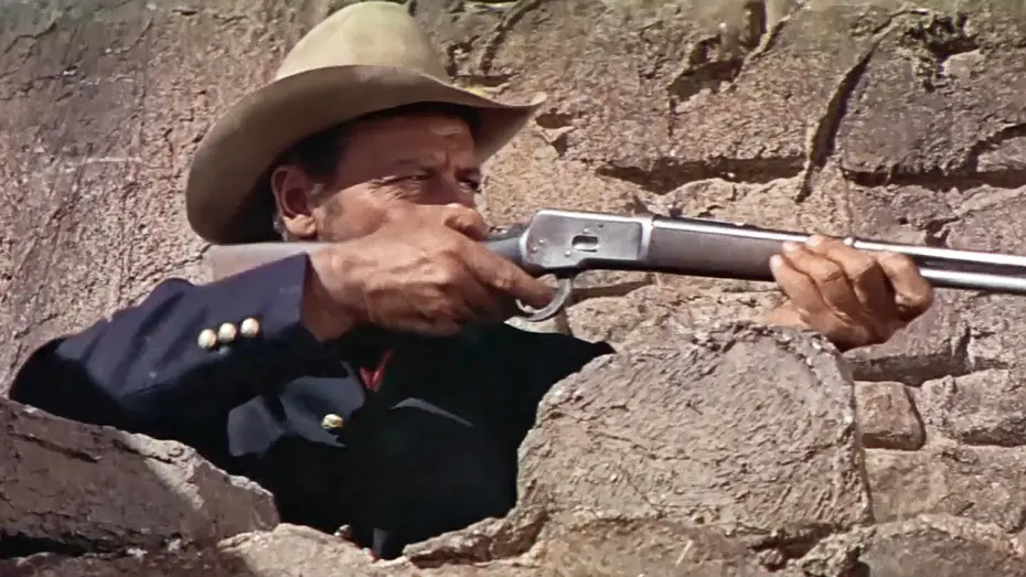 Wideo do filmu Fort Samobójców — Fort Massacre (1958) ORIGINAL TRAILER [HD]