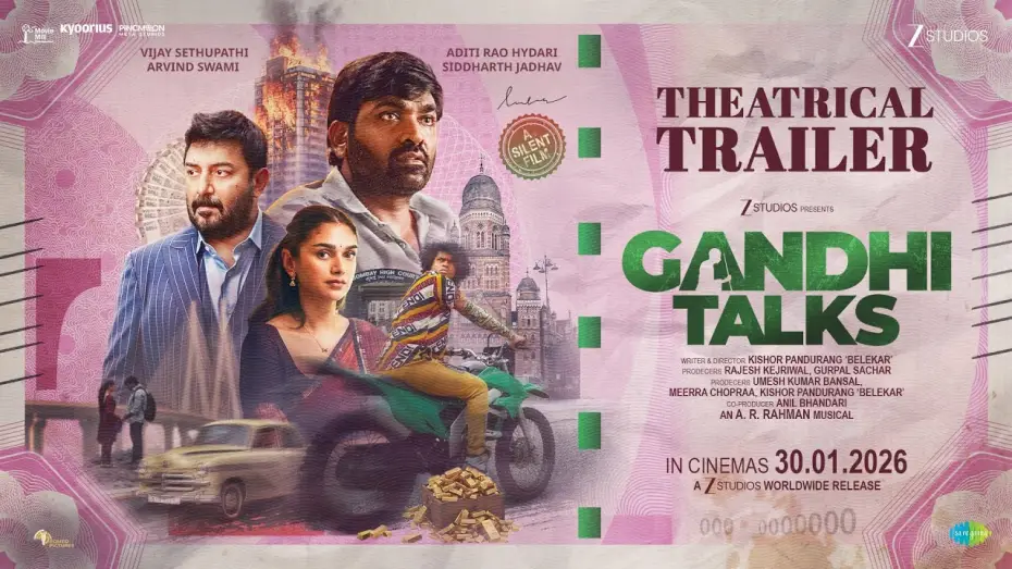 Wideo do filmu Gandhi Talks — Gandhi Talks Trailer | Vijay S | Arvind S | Aditi Rao | A.R.Rahman | Siddharth J |  Releasing 30 Jan