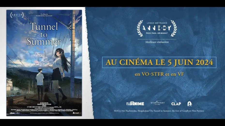 Wideo do filmu Natsu e no tunnel, Sayonara no deguchi — Tunnel to Summer / Bande Annonce VOSTF 2024