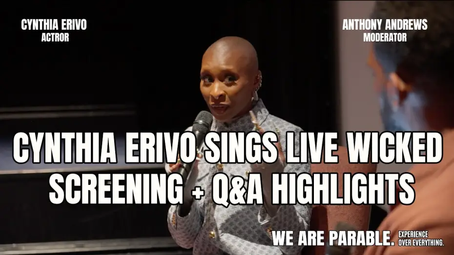 Wideo do filmu Wicked — Cynthia Erivo Sings Live at Our Wicked Screening! | We Are Parable x Elphaba Q&A Round-Up