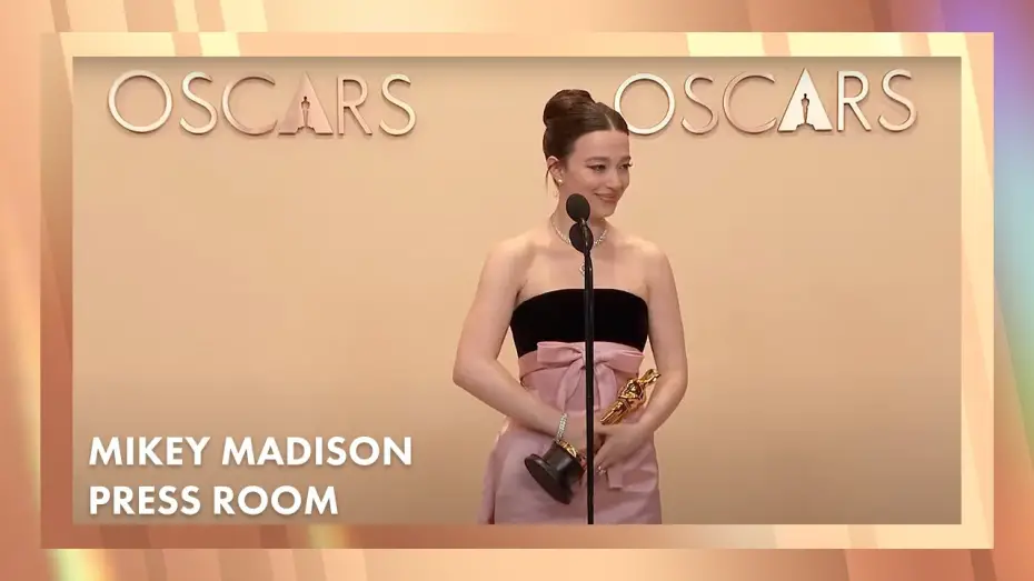 Wideo do filmu Anora — 'Anora' Best Actress Press Room Speech | 97th Oscars (2025)[Mikey Madison]
