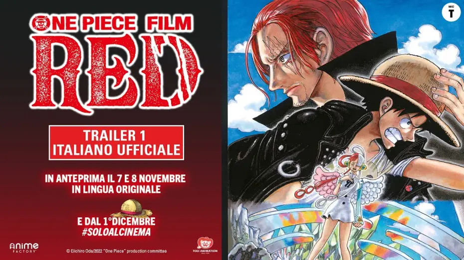 Wideo do filmu One Piece Film Red — One Piece Film: RED - Trailer 1 Italiano Ufficiale