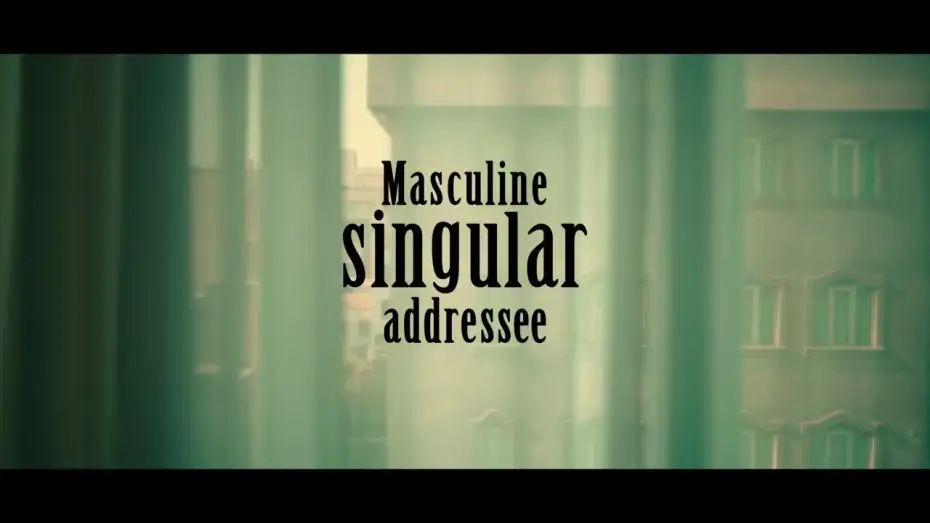 Wideo do filmu مفرد مذکر مخاطب — Movie trailer، Masculine singular addressee