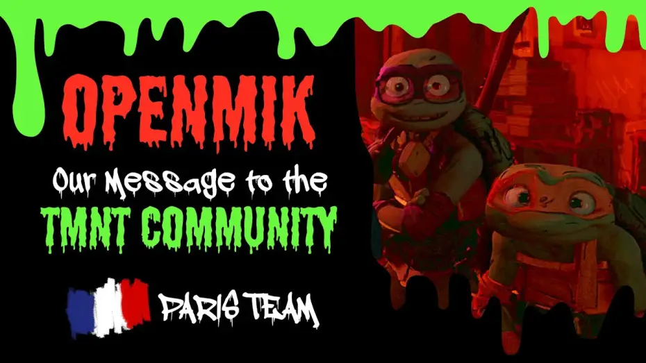 Wideo do filmu Wojownicze żółwie ninja: Zmutowany chaos — #OpenMik - Giving Mutants Life | Notre Message aux Fans TMNT 💬