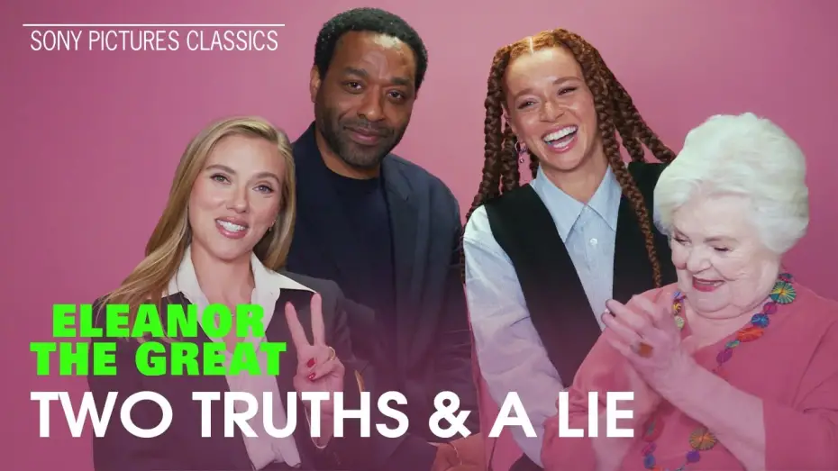 Wideo do filmu Eleanor Wspaniała — "2 Truths and 1 Lie" with June Squibb, Erin Kellyman, Chiwetel Ejiofor & Director Scarlett Johansson
