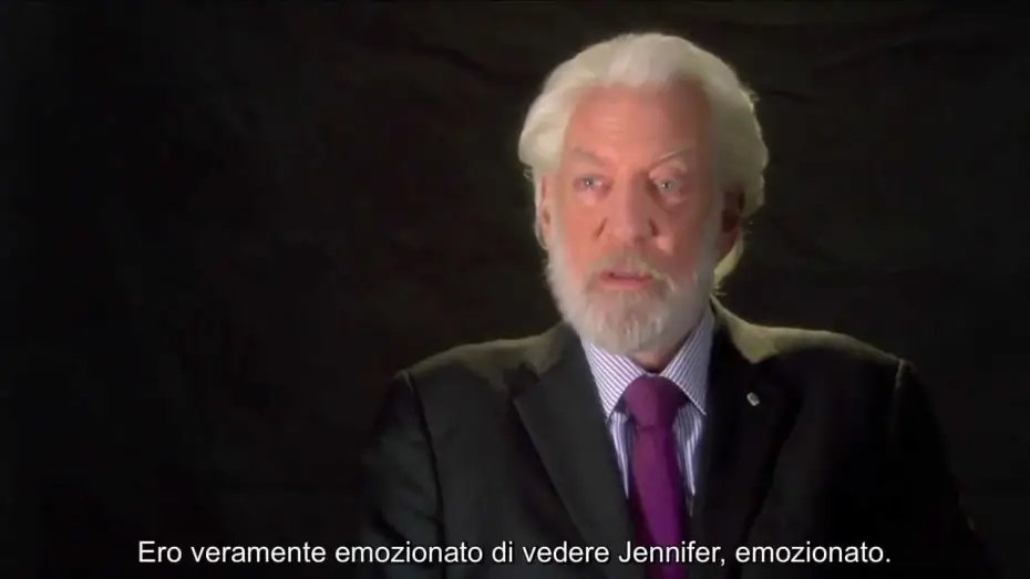 Wideo do filmu Igrzyska śmierci: W pierścieniu ognia — Hunger Games: La Ragazza di Fuoco - Intervista a Donald Sutherland (sottotitoli in italiano)