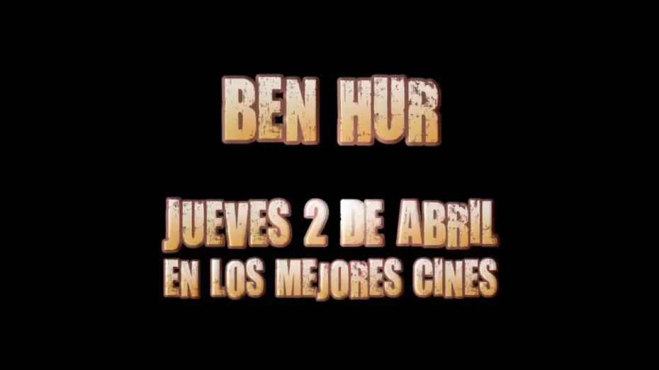 Wideo do filmu Ben Hur — Tráiler del reestreno de "Ben-Hur" en español
