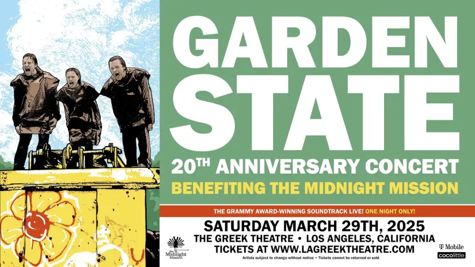 Wideo do filmu Garden State - The 20th Anniversary Concert — Garden State 20th Anniversary Concert Benefiting The Midnight Mission