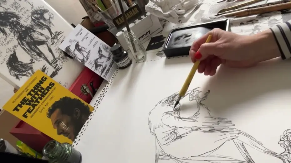 Wideo do filmu Czas kruka — Comic Artist Lucy Sullivan Draws Crow