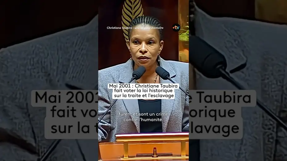 Wideo do filmu Christiane Taubira : une loi pour mémoire — Loi Taubira : son discours historique sur l'esclavage à l'Assemblée Nationale