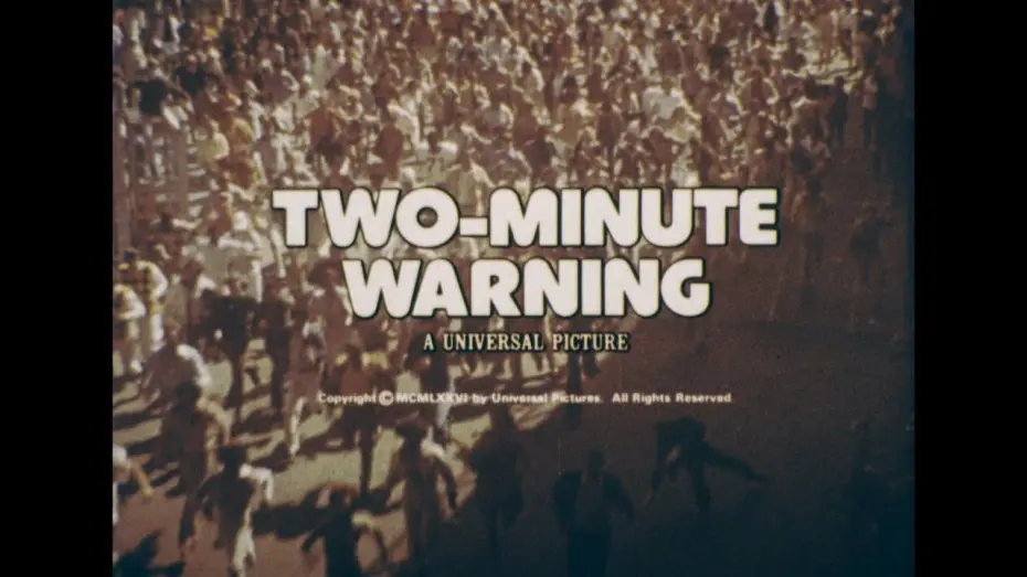 Wideo do filmu Dwuminutowe ostrzeżenie — Two Minute Warning 1976 High Definition 4 TV Spots Trailers Charlton Heston John Cassavetes 16mm