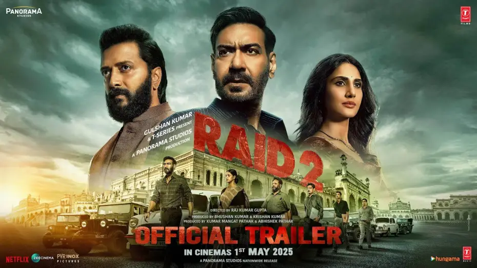 Wideo do filmu रेड २ — RAID 2 (TRAILER): Ajay D | Riteish D | Vaani K | Raj K | Abhishek P | Kumar M | Bhushan K, Krishan K