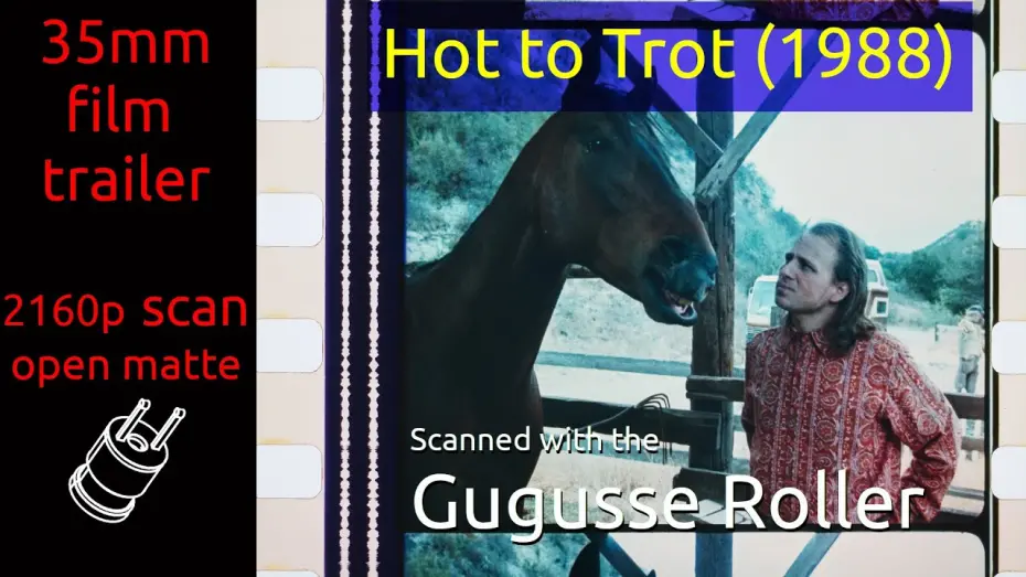 Wideo do filmu Koń mądrzejszy od jeźdźca — Hot to Trot (1988) 35mm film trailer, flat open matte, 2160p