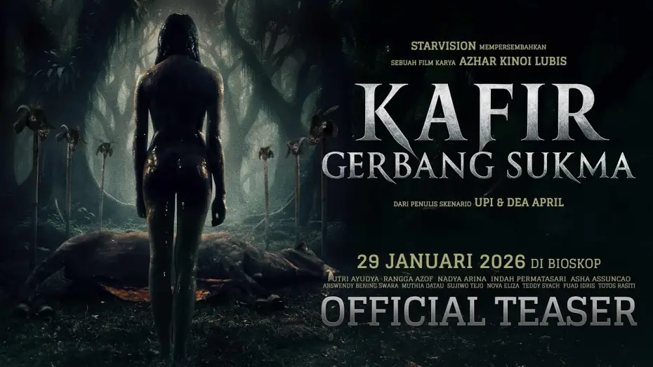Wideo do filmu Kafir: Gerbang Sukma — 𝐊𝐀𝐅𝐈𝐑, 𝐆𝐞𝐫𝐛𝐚𝐧𝐠 𝐒𝐮𝐤𝐦𝐚 - 𝘖𝘧𝘧𝘪𝘤𝘪𝘢𝘭 𝘛𝘦𝘢𝘴𝘦𝘳 𝘛𝘳𝘢𝘪𝘭𝘦𝘳