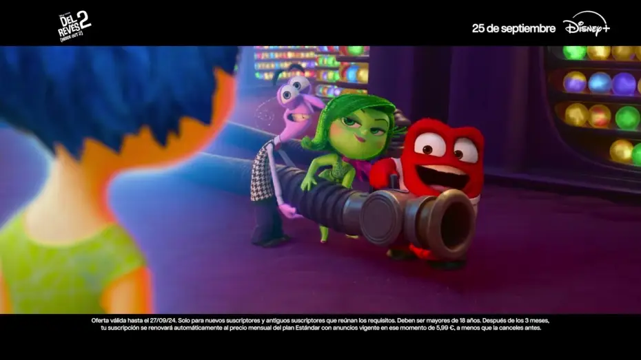 Wideo do filmu W głowie się nie mieści 2 — Anuncio: '25 de septiembre en Disney+'