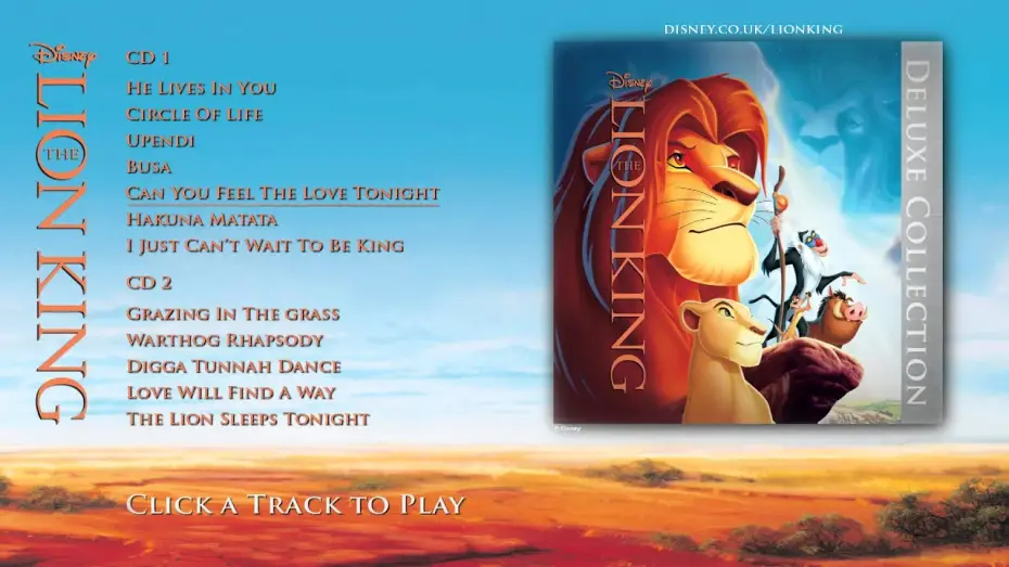 Wideo do filmu Król Lew — The Lion King Soundtrack - Deluxe Edition - Album Sampler