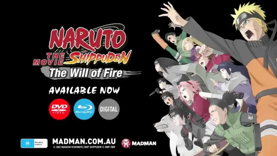 Wideo do filmu 劇場版 NARUTO -ナルト- 疾風伝 火の意志を継ぐ者 — NARUTO SHIPPUDEN THE MOVIE: THE WILL OF FIRE Available Dec. 5