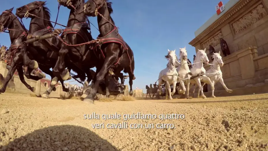 Wideo do filmu Ben-Hur — BEN-HUR - Featurette con scene in italiano "Le riprese della corsa delle bighe"