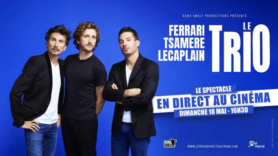 Wideo do filmu Ferrari, Tsamere, Lecaplain : La Tournée du Trio — FERRARI. TSAMERE. LECAPLAIN. LE TRIO EN DIRECT AU CINÉMA