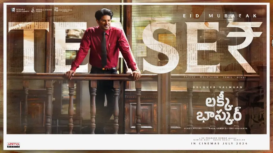 Wideo do filmu లక్కీ భాస్కర్‌ — Lucky Baskhar Teaser | Dulquer Salmaan, Meenakshi Chaudhary | Venky Atluri | GV Prakash
