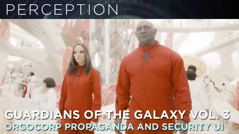 Wideo do filmu Strażnicy Galaktyki: Volume 3 — OrgoCorp Introduction and Security UI Scene