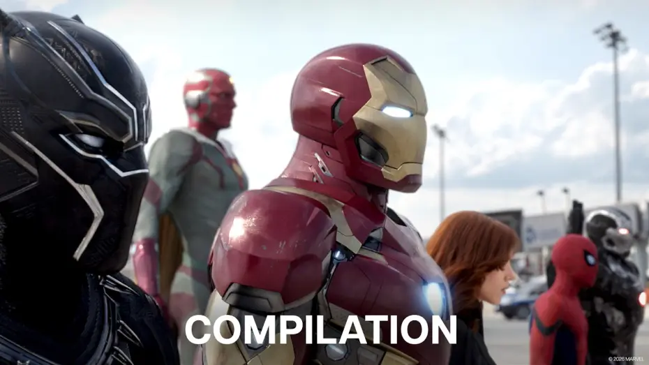 Wideo do filmu Kapitan Ameryka: Wojna bohaterów — Team Iron Man - Compilation