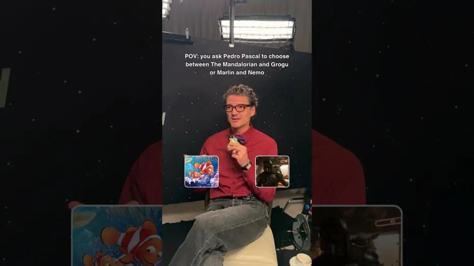 Wideo do filmu Star Wars: The Mandalorian and Grogu — When you ask Pedro Pascal to choose between The Mandalorian and Grogu or Marlin and Nemo