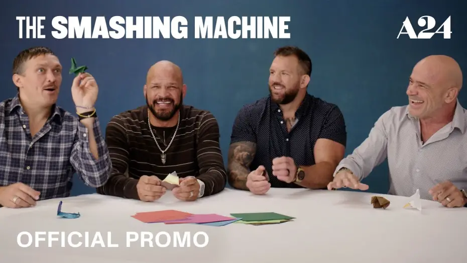 Wideo do filmu Smashing Machine — Oleksandr Usyk, Mark Kerr, Ryan Bader and Bas Rutten Try Origami