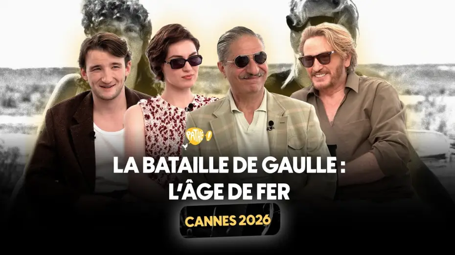 Wideo do filmu La Bataille De Gaulle, film 1 : L'âge de fer — CANNES 2026 - Interview x LA BATAILLE DE GAULLE : L'ÂGE DE FER (Simon Abkarian, Benoît Magimel...)