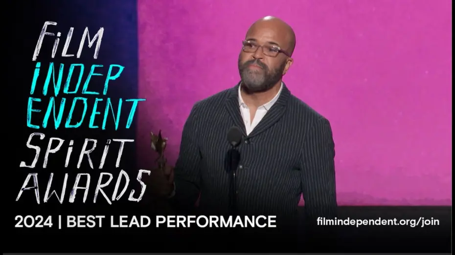 Wideo do filmu Amerykańska fikcja — JEFFREY WRIGHT wins BEST LEAD PERFORMANCE at the 2024 Film Independent Spirit Awards