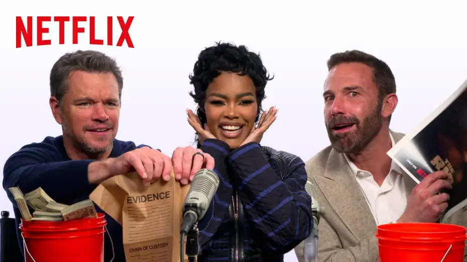 Wideo do filmu Łup — The Rip cast Rip things, with Matt Damon, Ben Affleck, and Teyana Taylor