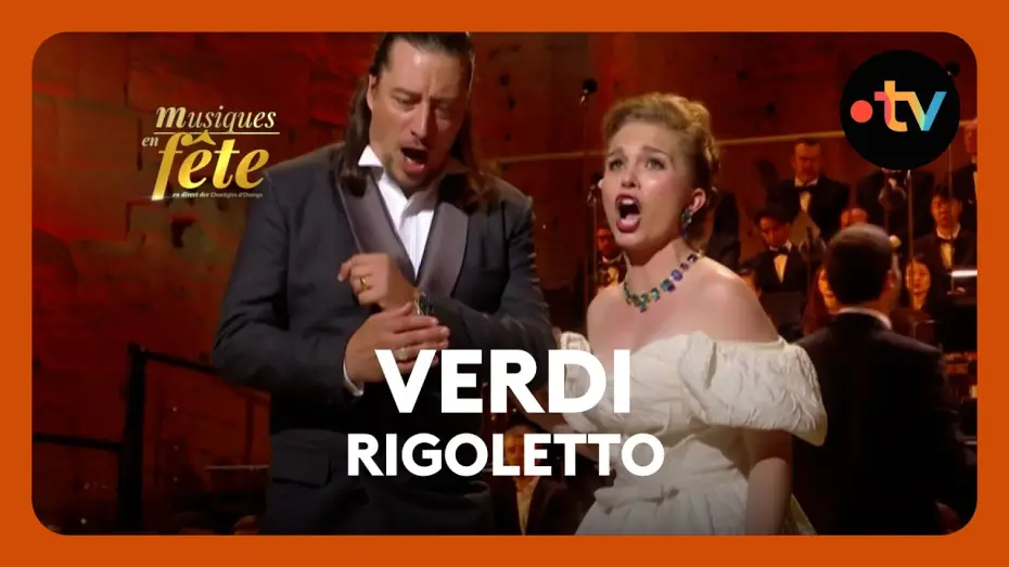 Wideo do filmu Musiques en fête des Chorégies d'Orange — Verdi - Rigoletto "Si Vendetta, tremenda vendetta” avec Emy Gazeilles et Jérôme Boutillier