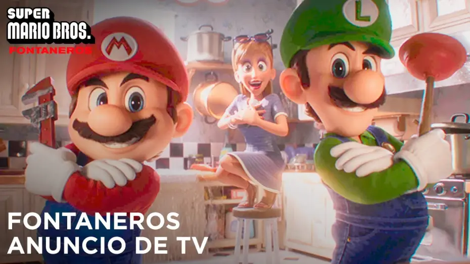 Wideo do filmu Super Mario Bros. Film — Super Mario Bros. Fontaneros  - Anuncio de TV