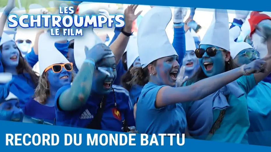 Wideo do filmu Smerfy. Wielki film — Record du monde battu
