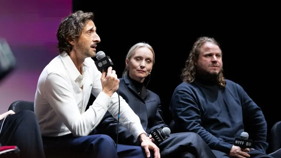 Wideo do filmu The Brutalist — Brady Corbet, Mona Fastvold, Adrien Brody, Felicity Jones, and More on The Brutalist