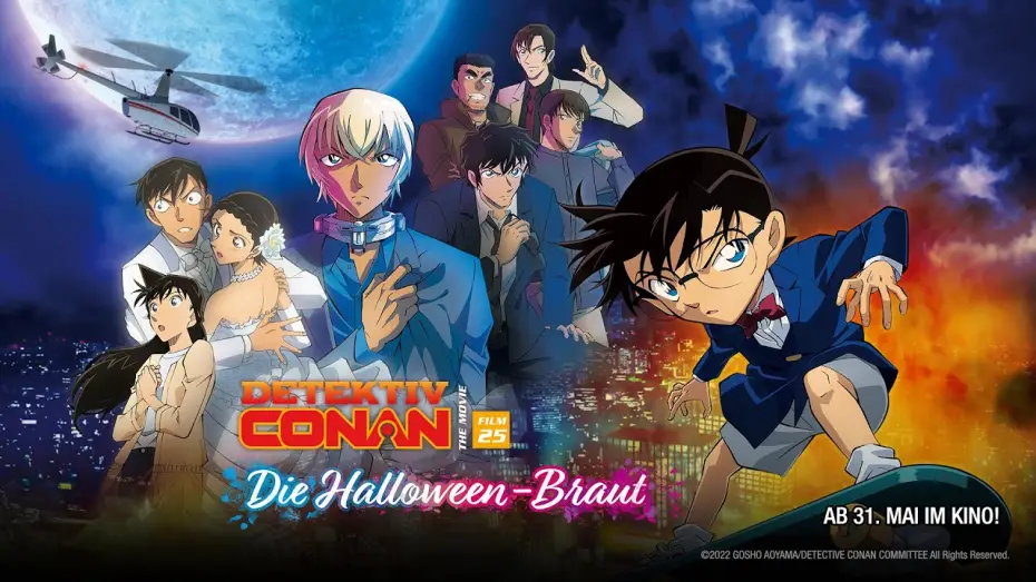 Wideo do filmu 名探偵コナン ハロウィンの花嫁 — Detektiv Conan 25: Die Halloween-Braut – Anime Kino Trailer (Deutsch/German)