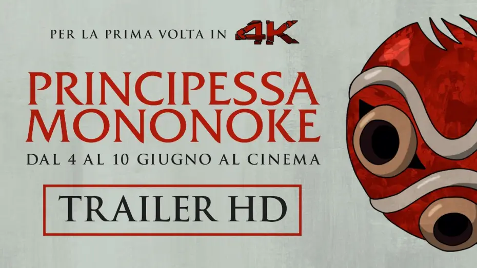 Wideo do filmu Księżniczka Mononoke — PRINCIPESSA MONONOKE | Evento 4-10 giugno al cinema per la prima volta in 4K e con nuovo doppiaggio