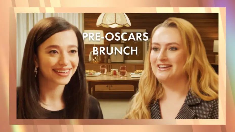 Wideo do filmu Anora — Mikey Madison & Amelia Dimoldenberg Tease The Chicken Shop Date Movie At Pre Oscars Brunch