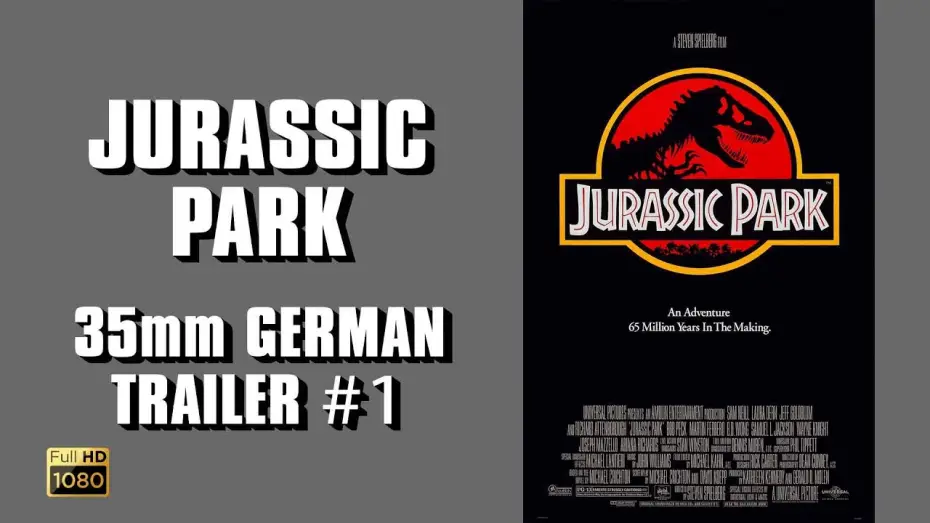 Wideo do filmu Park Jurajski — Jurassic Park - 35mm Kino Trailer #1 - Deutsch HD