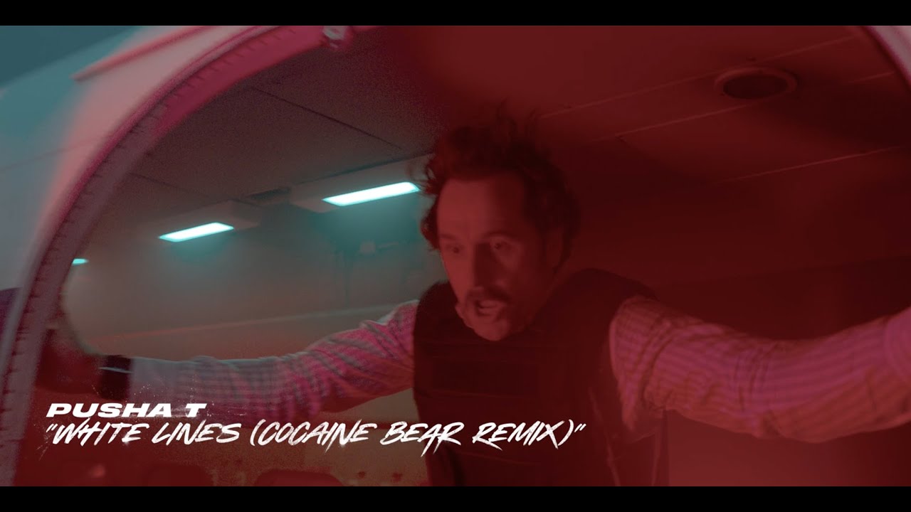 Wideo do filmu Kokainowy miś — WHITE LINES (Cocaine Bear Remix) by Pusha T (Official Lyric Video)