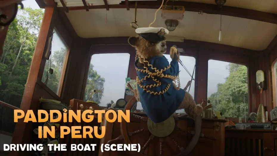 Wideo do filmu Paddington w Peru — Paddington Drives the Boat (Scene)