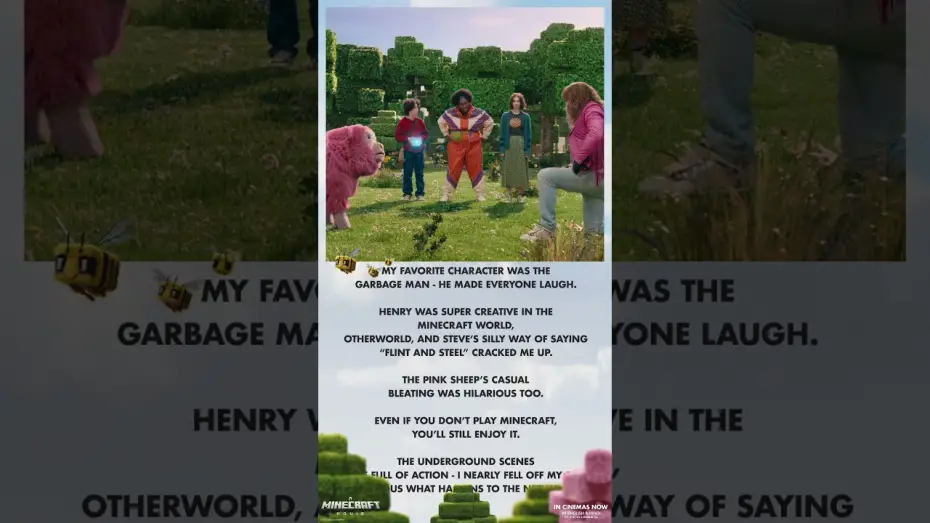 Wideo do filmu Minecraft. Film — A Minecraft Movie: A 9-Year-Old Fan's Review