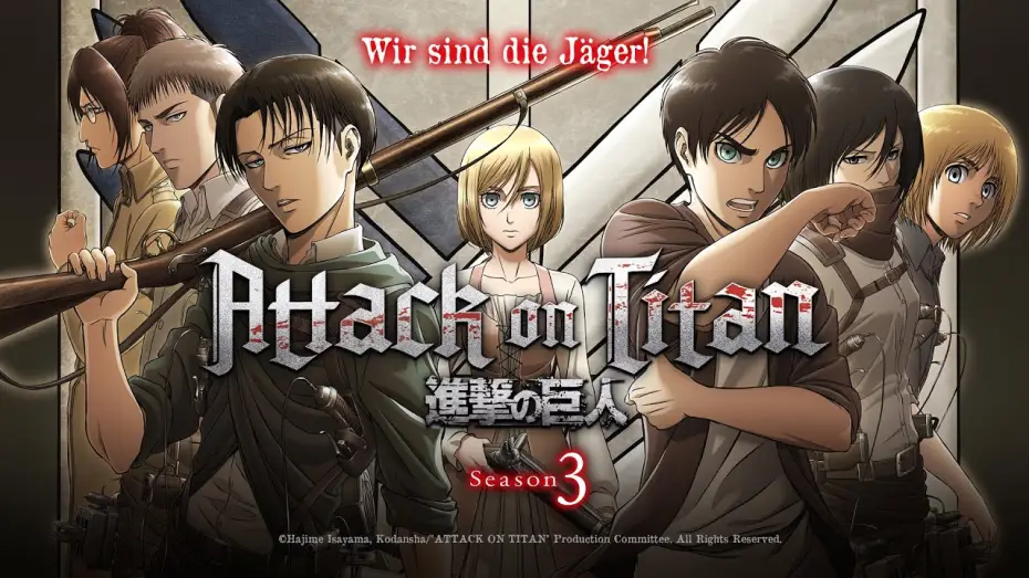 Видео к сериалу Atak Tytanów — Attack on Titan – 3. Staffel (Anime-Trailer Deutsch)