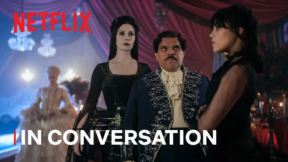Wideo do serialu Wednesday — Jenna Ortega with Wednesday Cast & Crew