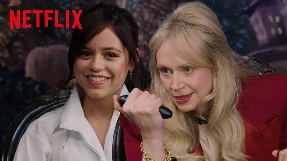Wideo do serialu Wednesday — Jenna Ortega and Gwendoline Christie Compete in Wednesday Trivia