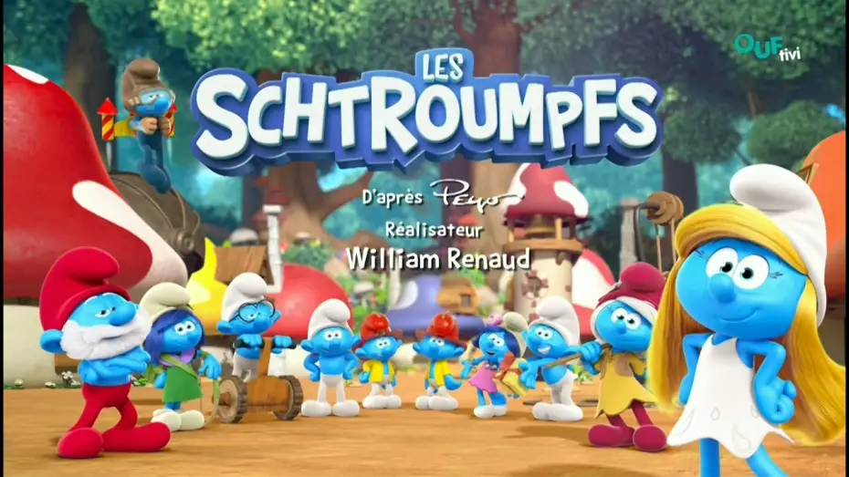 Видео к сериалу Smerfy — The Smurfs (Les Schtroumpf) - Intro (FRENCH, LA TROIS/OUFtivi)