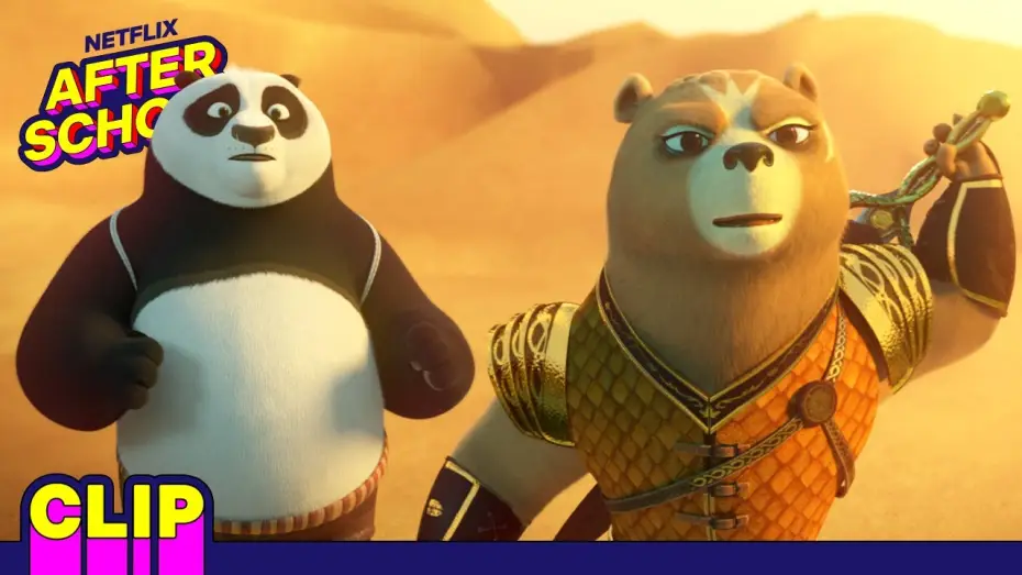 Видео к сериалу Kung Fu Panda: Smoczy rycerz — Rock Monster Battle in the Desert!