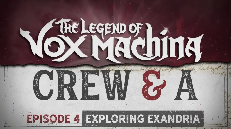 Видео к сериалу Legenda Vox Machiny — Crew & A Episode 4: Exploring Exandria