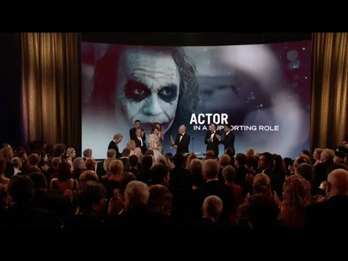 Видео к сериалу Oscary — Heath Ledger Wins Best Supporting Actor for the Joker in 'The Dark Knight' | 81st Oscars (2009)